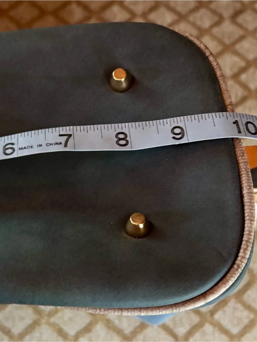 Samoe Convertible Strap Bucket Hobo Small Bag in Slate Blue Premium Faux Leather
